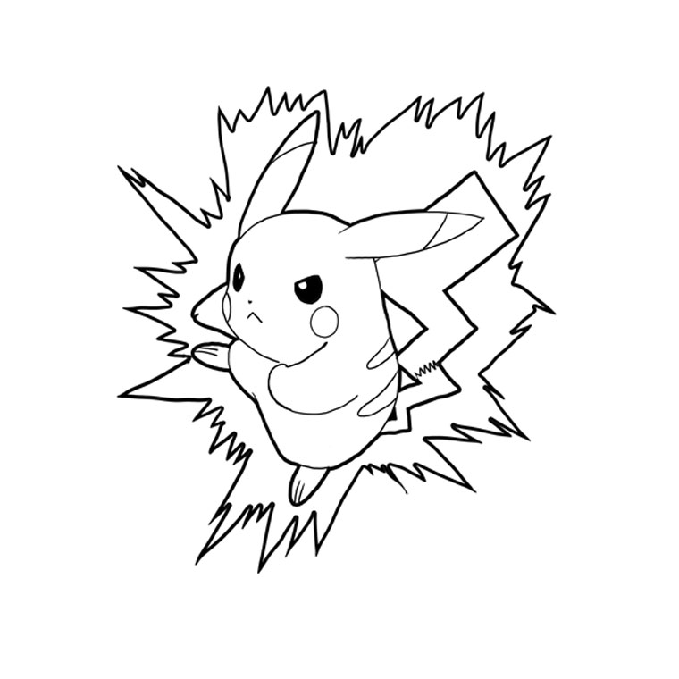 coloriage pokemon pikachu electrique
